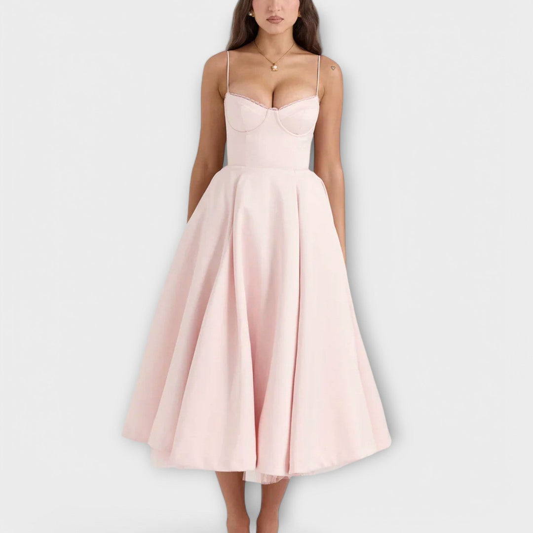 Mélie – Lehké letní šaty s detailem korzetu