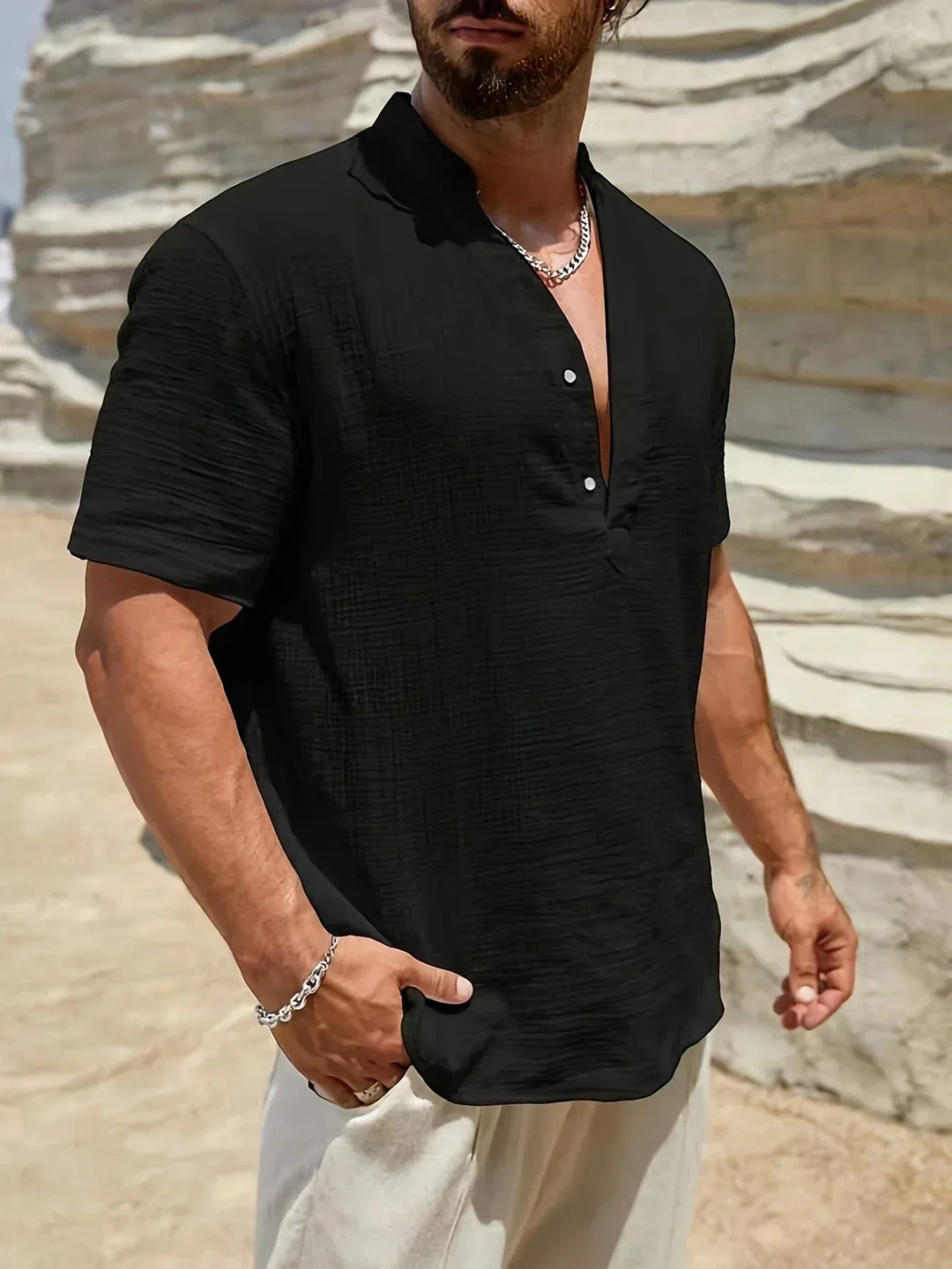 Savrani™ | Elegantní letní košile s vysokým límcem