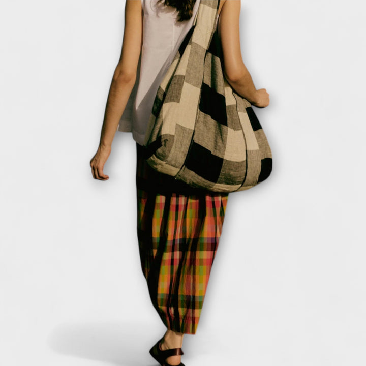 Emilia - Pestrá pruhovaná skládací sukně