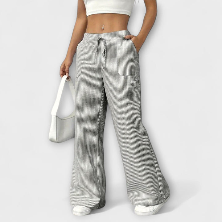 Dominique - Elegantní široké kalhoty s pohodlným střihem
