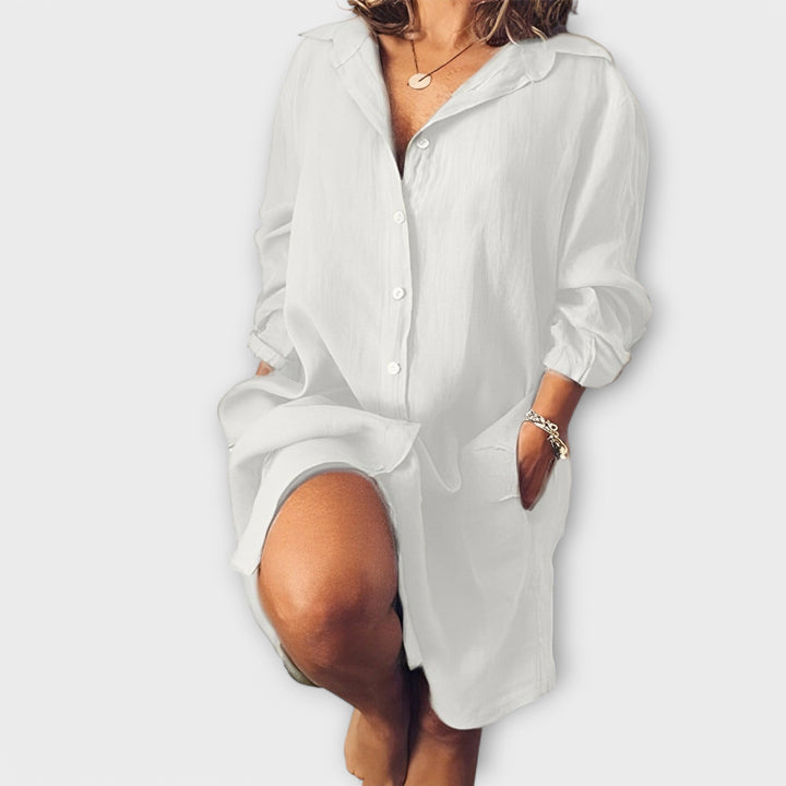 Lehká lněná blůza na každodenní nošení