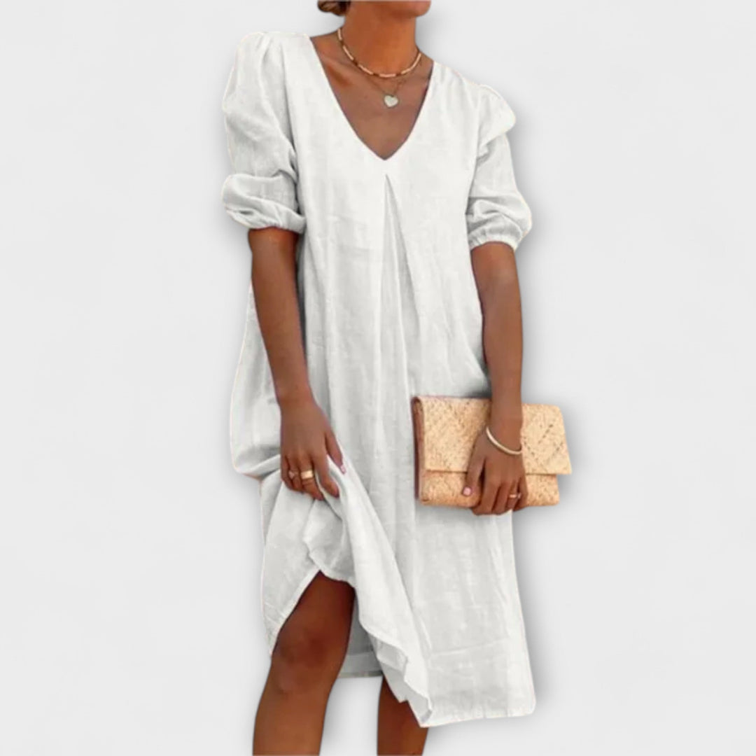 Fanny - Elegantní letní šaty s háčkovanými detaily