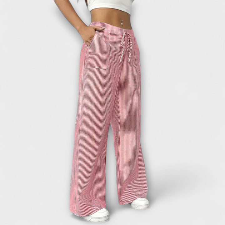 Dominique - Elegantní široké kalhoty s pohodlným střihem